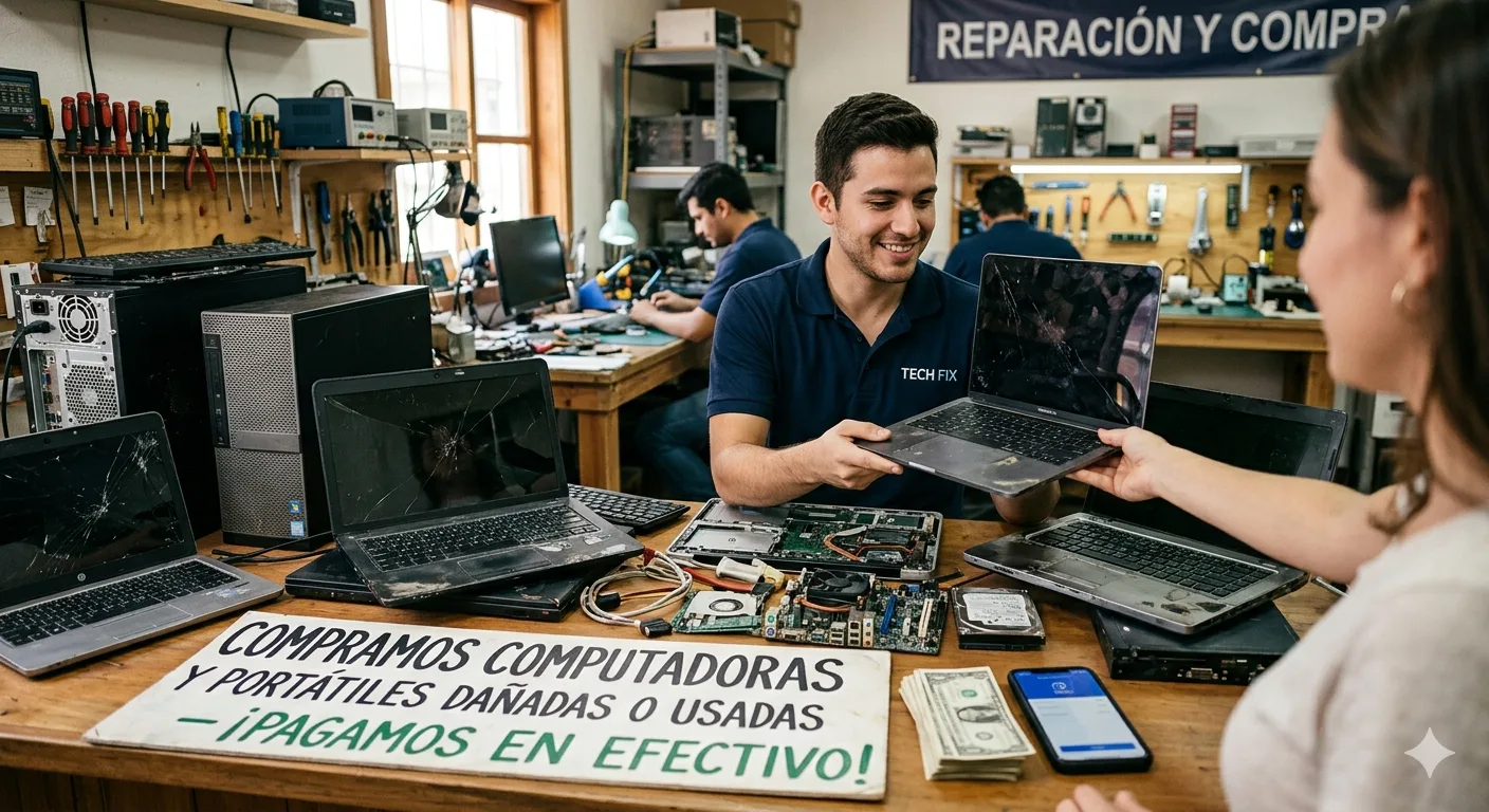 Compra de PC y Portátil dañado